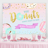 Donut Want to Miss Happy Birthday Toile de fond pour fille